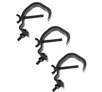 QWORK® 3 Pièces Stage Light Clamp, Truss Clamp, Matériel d'éclairage de scène, 30-55 MM, Compatible avec la plupart des éclairages de scène