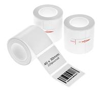 QWORK® 3 Rouleaux Étiquettes thermiques Autocollantes 40x30mm, Compatible avec Imprimante M200 M120 M110 et plus - Imperméables et Résistantes, 220 Étiquettes/Rouleau