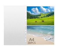 QWORK® 30 Pack Pochette Photo A4 Transparentes, 120 Pochettes pour Photos 15x10cm, 11 Trous pour Reliure à Anneaux 2/3/4, Protection Ultra Claire