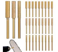 QWORK® 30 Pièces affuteur chaine tronçonneuse, affûteur de tronçonneuse 4 mm, 4,8 mm, 5,5 mm, pour outils de polissage et de meulage