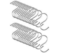 QWORK 30 Pièces S Crochets Acier Inoxydable, 6.5 cm, Crochet Cuisine, Pour Suspendre Casseroles Et Casseroles, Plantes, Outils, Vêtements, Serviettes