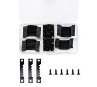 QWORK® 300 Pièces Cintre Photo , Avec 200 Vis , Cintres À Cadre En Dents De Scie , Crochet Tableau , Avec Boîte , Noir