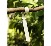 QWORK 300 Pièces Étiquette de Jardinage en Plastique, Pancarte Potager Suspendue, 2x21cm, Blanc