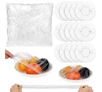 QWORK® 300 Pièces film etirable alimentaire, sacs de conservation frais élastique, film de plastique alimentaire, pour le stockage des aliments
