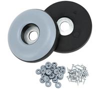 QWORK® 32 Pièces Patins pour Meubles, Ø 25 mm Ronds Coussinets Pieds Meubles avec vis Acier Inoxydable, pour Chaises, Tables, Canapés