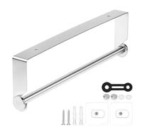 QWORK® 33 cm Porte-essuie-toutsans perçage - Acier Inoxydable SUS304 - adaptéà la Cuisine et à la Salle de Bain