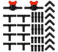 QWORK® 34 pièces kit d'accessoires d'irrigation, connecteurs de tuyaux pour systèmes d'irrigation de Jardin, pour tuyaux d'arrosage de 1/2"