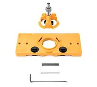 QWORK® 35 mm Gabarit de Perçage Charniere, Guide de Perçage Ouvre-Trou pour Portes Armoires