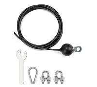 QWORK® 3m Câble en Acier pour poulie Musculation de Poids, Attachement de Machine à câble, Ø5 mm, Capacité de Charge de 100 kg
