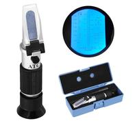 QWORK® 4 en 1 Réfractomètre antigel, testeur Liquide Refroidissement d'éthylène et propylène Glycol avec Mesure d'acide Batterie, pour Voiture, Industrie