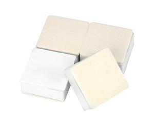 QWORK® 4 PCS rehausseurs de lit de 30 mm, en Acier au Carbone Robuste, rehausseurs de Meubles Autocollants de 60 mm de diamètre, supporte 500 kg/Pied, Blanc