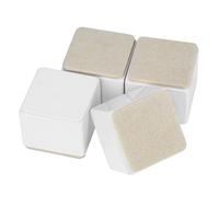 QWORK® 4 PCS rehausseurs de lit de 50 mm, en Acier au Carbone Robuste, rehausseurs de Meubles Autocollants de 60 mm de diamètre, supporte 500 kg/Pied, Blanc