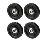 QWORK® 4 Pièces 90 mm Roulement Poulie en Nylon, Roue Universelle pour Équipements de Fitness, Charge Maximale de 450 kg, Convient aux Cordes jusqu'à 7 mm