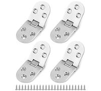 QWORK® 4 Pièces Charnière Flip Pliable Alliage Zinc, Charnière Flip pliable, pour Table Pliante, Porte de Placard, Trappe