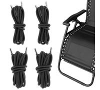 QWORK® 4 Pièces Corde de Remplacement Universelle pour Chaise Zéro Gravité - Corde Élastique Solide 1,5/1,5/2,25/2,25 m