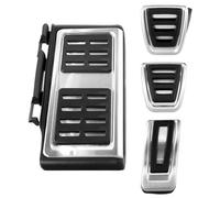 QWORK® 4 Pièces Couvre Pédale de Frein en Acier Inoxydable, Couvercle de Pédale D'embrayage, Compatible avec Golf 7, VW, Passat B8 Manuelle Version