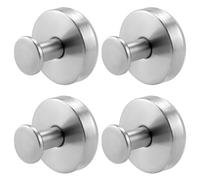 QWORK® 4 Pièces Crochet Ventouse en Inox - Installation Facile Sans Perçage - pour Suspendre Clés, Sacs, Manteaux, Vêtements
