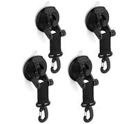 QWORK 4 Pièces crochets à ventouse, avec 4 crochets, ancre à ventouse robuste, jusqu'à 10 kg, pour voiture, maison, camping