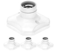 QWORK® 4 Pièces Douille ampoule E27, douille à vis E27 avec base en céramique, AC 220V douille de lampe, pour ampoules LED
