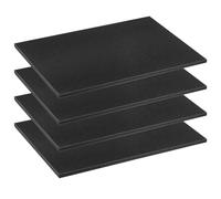 QWORK® 4 pièces en mousse polyuréthane, 40 x 30 x 1 cm, pour la protection des outils, appareils photo, cosmétiques et objets artisanaux.