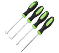 QWORK® 4 pièces Kit crochet et pic 17 cm pour retirer les durites et les joints - acier au chrome vanadium, poignée ergonomique