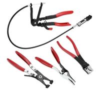 QWORK® 4 Pièces Pinces à Collier Durite Kit, Pince Collier de Serrage, pour Entretien Radiateur, Carburant et Moteur Auto