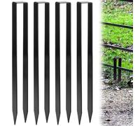 QWORK® 4 Pièces piquets de Fixation Arche, 30 x 2,9 x 2,1 cm U-Forme métal Piquet ancrage, pour Jardins, pelouses