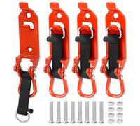 QWORK® 4 pièces porte-pelle, support de pelle pour galerie de toit, orange, avec vis et écrous