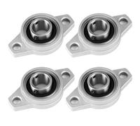 QWORK® 4 Pièces Roulements de Bloc d'Oreiller 20 mm pour Convoyeurs et Imprimantes 3D - Alliage de Zinc