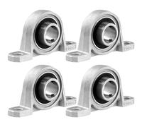 QWORK® 4 Pièces Roulements de Bloc d'Oreiller 20 mm pour Convoyeurs et Imprimantes 3D - Alliage de Zinc