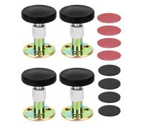 QWORK® 4 Pièces Stabilisateur de Lit Anti-secousse Réglable, Stabilisateurs avec Coussinets Absorbant Les Chocs pour Lits, Armoires, Bureaux, Canapés (47-64 mm)