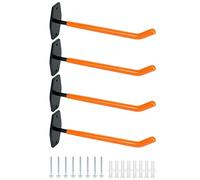 QWORK® 4 pièces Support Mural pour Porte-pneus, Support Mural, adaptéà l'organisation du Garage, au Stockage des pneus, au Stockage