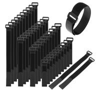 QWORK® 40 pièces attaches de câble auto-agrippantes, 20 mm x 15/20/25/30 cm (4 tailles)