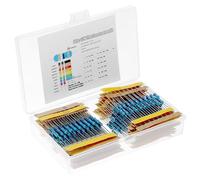 QWORK® 400 Pièces résistances assortiment, résistances à film métallique 1/2W, 40 valeurs de 1 à 1M Ohm, tolérance de ±1%