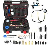 QWORK® 46PCS testeurs de compression et de perte de pression- 0-50 bar/0-725 psi pour moteurs diesel et essence, M8, M10, M12, M20, M22, M24