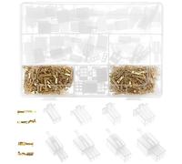 QWORK® 480 Pièces connecteur automobile, fiches plates 2 3 4 6 broches pas 2,8 mm, mâles et femelles, boîtier de fiche & sertissage, pour voiture et moto