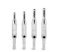 QWORK® 4PCS Charnière à centrage automatique, forets pour charnière de porte 5/64", 7/64", 9/64", 11/64", outils de travail du bois pour porte de meuble