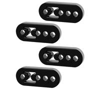 QWORK® 4PCS Cintre support d'échappement de voiture 4 trous, silent bloc echappement en caoutchouc pour la plupart des voitures