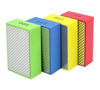 QWORK® 4Pcs Éponges de Ponçage en Diamant pour Polissage et Rénovation - Grains 60/100/200/400# pour Carreaux, Céramique, Verre, Pierre, Granit, Marbre