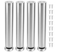 QWORK® 4pcs Pieds de Meuble réglables 30 cm - 10 mm réglables - en Acier Inoxydable - capacité de Charge 200 kg