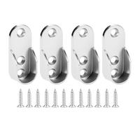 QWORK® 4PCS Support Tringle Penderie en Alliage de Zinc, 30x15 mm, Finition Brillante