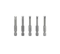 QWORK® 5 Pcs Embouts de Tournevis en Forme de U, Embouts de Tournevis Magnétiques en Alliage d'Acier S2 Longueur 50mm 1/4" Tige Hexagonale