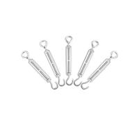QWORK® 5 Pièces M5 Tendeur de câble, tendeurs en acier inoxydable 304, avec crochet et œillet