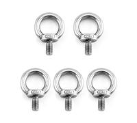QWORK® 5 Pièces M8 Anneau de Levage, M8 Boulons àœil Filetage Mâle, pour Marin Boulons et Équipements de Levage d'Ingénierie (120KG)