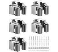 QWORK® 5 Pièces Porte Balai Mural, Porte Outils Mural, Support De Vadrouille, Pour Salle De Bain Cuisine Bureau Placard Jardin Garage