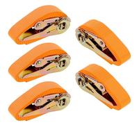 QWORK® 5 Pièces Sangles Arrimage Cliquet, 2,5 cm x 2 m Sangle d'arrimage Résistante aux Intempéries, pour Kayak, Planche de Surf, vélo, Moto, Voiture