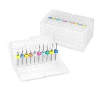 QWORK® 50 Pcs 0.3-1.2mm Forets Carbure de Tungstène pour PCB, Bijoux, CNC et Gravure - Set Mini Twist Drill Bits