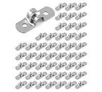 QWORK® 50 Pièces 8mm Collier de Serrage en 304 Acier Inoxydable, Clips de Fixation en Forme de U (M8)