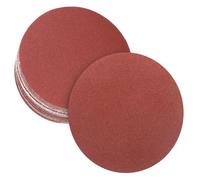 QWORK® 50 Pièces disques abrasifs, 150 mm papier de ponçage sans trou avec des granulométries mixtes 60/100/150/320/600, pour ponceuses excentriques, métal bois panneau