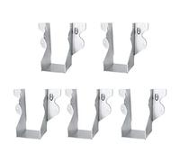 QWORK® 50 x 95 mm Sabot de Charpente en Acier Galvanisé, Sabots de Poutre Supports de Connecteur Structurel Joist Hangers, 5 Pièces